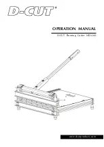 D-CUT MD-460 Operation Manual preview