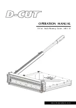 D-CUT MH-510 Operation Manual предпросмотр