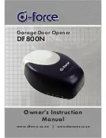 D-force DF800N Owner'S Instructions Manual preview