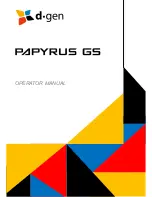 d.gen Papyrus G5/H4 Operator'S Manual предпросмотр