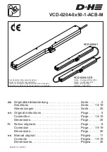 D+H VCD-0204-0 50-1-ACB-M Series Original Instructions, Connection, Dimensions preview