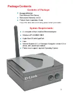 Предварительный просмотр 3 страницы D-Link 311U - DP Print Server Manual