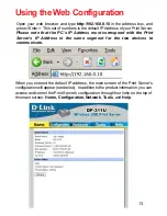 Предварительный просмотр 13 страницы D-Link 311U - DP Print Server Manual