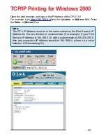 Предварительный просмотр 29 страницы D-Link 311U - DP Print Server Manual