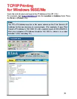 Предварительный просмотр 38 страницы D-Link 311U - DP Print Server Manual