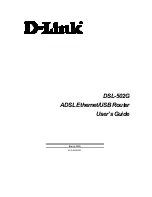 Предварительный просмотр 1 страницы D-Link 502G - DSL Router - EN User Manual