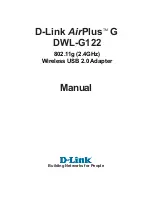 Preview for 1 page of D-Link 802.11g Wireless LAN USB Adapter DWL-G122 Manual