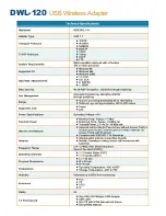 Preview for 2 page of D-Link Air DWL-120 Specifications