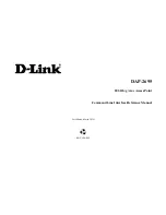 Preview for 1 page of D-Link Air Premier DAP-2695 Command Line Interface Reference Manual