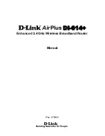 Preview for 1 page of D-Link AirPlus DI-614+ User Manual