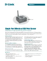 Preview for 1 page of D-Link AirPlus DP-G310 Technical Specifications