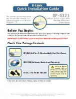 D-Link AirPlus DP-G321 Quick Installation Manual preview