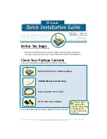 Предварительный просмотр 1 страницы D-Link AirPlus DWL-810 Quick Installation Manual