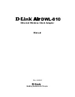 D-Link AirPlus DWL-810 User Manual preview