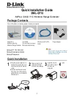 Preview for 2 page of D-Link AirPlus G DWL-G710 Quick Installation Manual