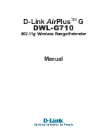 Предварительный просмотр 1 страницы D-Link AirPlus G DWL-G710 User Manual