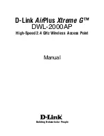 D-Link AirPlus Xtreme G DWL-2000AP Manual preview