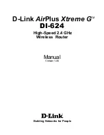 D-Link AirPlusXtremeG DI-624 User Manual preview