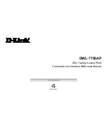 Предварительный просмотр 1 страницы D-Link AirPremier DWL-7700AP Command Line Interface Reference Manual