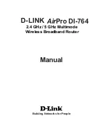 Preview for 1 page of D-Link AirPro DI-764 Manual