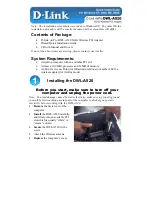 Preview for 1 page of D-Link AirPro DWL-A520 Quick Install Manual