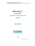 Preview for 1 page of D-Link AirSpot DSA-3200 User Manual