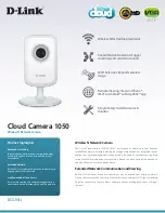 Предварительный просмотр 1 страницы D-Link Cloud Camera 1050 Brochure & Specs