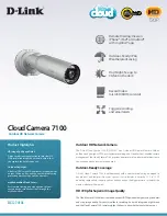 Предварительный просмотр 1 страницы D-Link Cloud Camera 7100 DCS-7010L Brochure & Specs