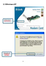 Preview for 20 page of D-Link Conexant HSFi DFM-562IS Quick Installation Manual