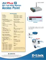 Предварительный просмотр 2 страницы D-Link D DWL-G700AP DWL-G700AP Specification Sheet