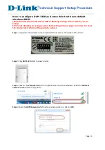 D-Link DAP-1330 Technical Support Setup Procedure preview