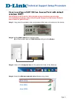 Preview for 1 page of D-Link DAP-1365 Setup Procedure