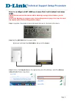 D-Link DAP-1860 Technical Support Setup Procedure предпросмотр