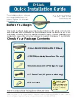 Preview for 1 page of D-Link DAS-3216 Quick Installation Manual