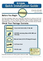 Preview for 1 page of D-Link DAS-3248 Quick Installation Manual