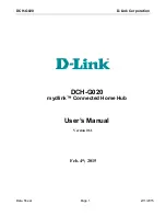 D-Link DCH-G020 User Manual preview
