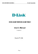 D-Link DCH-G601W User Manual preview