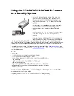 Preview for 1 page of D-Link DCS-1000 Supplementary Manual