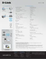 Предварительный просмотр 2 страницы D-Link DCS-1130 - mydlink-enabled Wireless N Network Camera Specifications