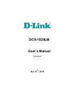D-Link DCS-1820LM User Manual preview