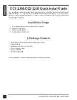 Preview for 2 page of D-Link DCS-2210 Quick Install Manual