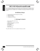 Preview for 2 page of D-Link DCS-3010 Quick Install Manual