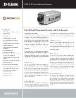 D-Link DCS-3110 - SECURICAM Fixed Network Camera Specification Sheet preview