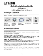 Preview for 2 page of D-Link DCS-3410 Quick Installation Manual