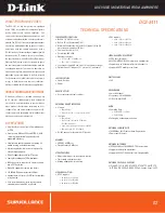 Preview for 2 page of D-Link DCS-3411 Specifications