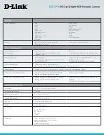 Preview for 3 page of D-Link DCS-3710 Specifications