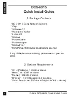 Preview for 2 page of D-Link DCS-5615 Quick Install Manual