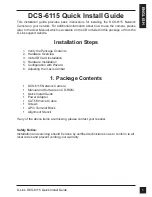 Preview for 2 page of D-Link DCS-6115 Quick Install Manual