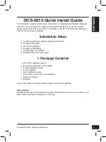 Preview for 3 page of D-Link DCS 6210 Quick Installation Manual