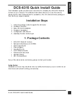 Preview for 3 page of D-Link DCS-6315 Quick Installation Manual